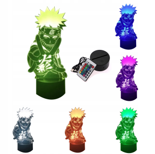 NARUTO - Naruto lampa Night lampa 3d LED pre darček