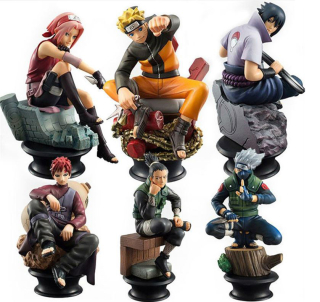 NARUTO - NOVÉ SET 6 ks Naruto Sasuke Gaara