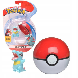 Pokémoni - Originál Pokeball Clip Pokemon Totodile Toy