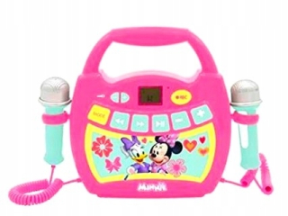 Minnie Mouse - Karaoke 2x prehrávač AUX Mikrofón Minnie Mouse