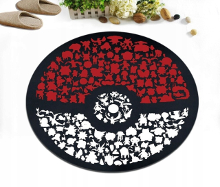 Pokémoni - Okrúhly koberec Rug Mat Pokemon Pokeball 100cm