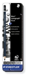 Umelecká ceruzka Lumograph Black, Sada 6 ks.