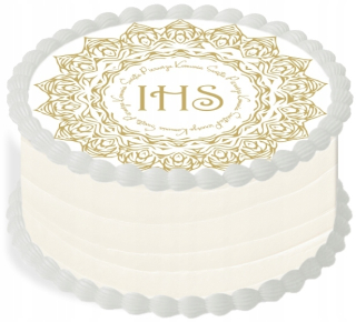 Oblátka na torte 29 cm Prvé sväté prijímanie IHS