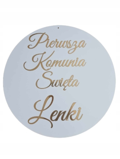 Dekorácia prijímanie krst ročné meno 60 cm