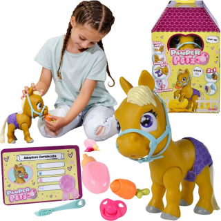 Pamper Petz Horse Interaktívna poníková figúrka + príslušenstvo Nappy Gang