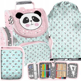 Aktovka školská taška - Paso Panda SchoolBag Set Girl