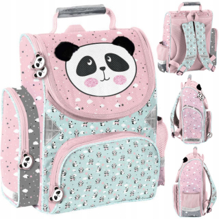 Aktovka školská taška - Paso Pink School Bag Panda Panda Teddy Bear