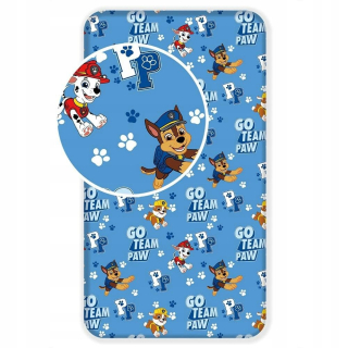 PAW Patrol - Paw Patrol list s gumičkou 90x200 modrá