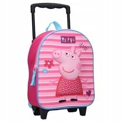Pepa Pig - Peppa ošípané psi supa kufrónové kolesá 3d batoh