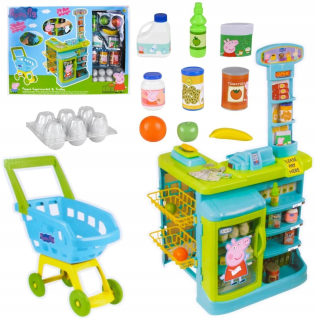 Pepa Pig - Peppa ošípané supermarket s trolejbikmi 42 prvkami