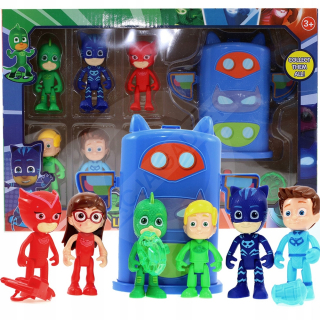 Pyžamasky - Pidżmerssi Figures + Hlavná základňa 6 Figurines + Base