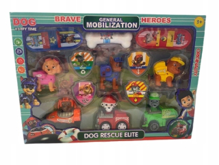 PAW Patrol - Psy SET 6 Figuríny pre odznaky skateboardingu