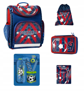 Aktovka školská taška - FOTBAL FOTBAL FOTBAL ŠKOLY BAG CUSTE CASE CASE
