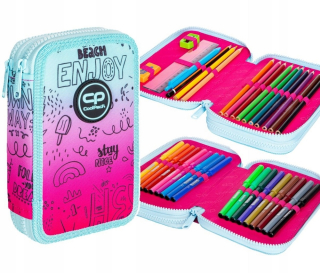 Peňaženka CoolPack dvojkomorová s vybavením JUMPER 2 ružová ombre, PINK SCRIBBLE (D066340)