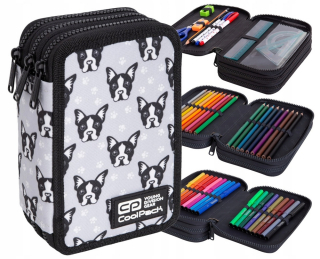 Peračník - COOLPACK Puzdro ceruzky s francúzskymi bulldogs vybavenie