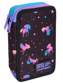 Dvojité puzdro na pero Coolpack Dark Unicorn
