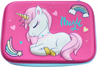 Peračník - Ceruzka puzdro ružové jednorožec Unicorn 3d