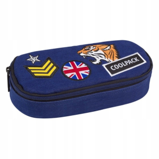 Pevné puzdro na pero Coolpack Campus Badges Navy CP