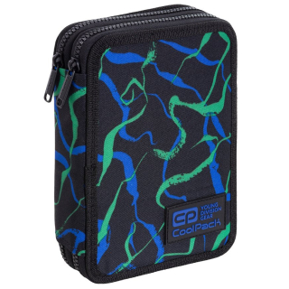Školské puzdro na ceruzky s dvojitým vybavením CoolPack Jumper XL Infragreen 67623CP C77250