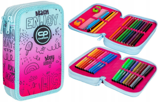 Školský peniazek s výbavou coolpack - pink scribble