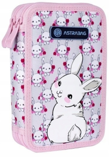 Peračník - Double-Level School ceruzka Case Sweet Ast Bunnies
