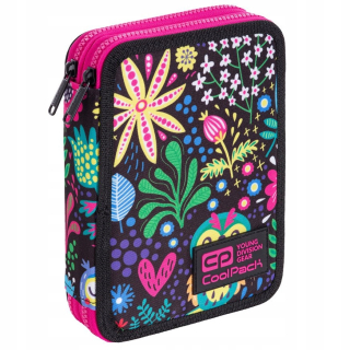 Školské puzdro na ceruzky s dvojitým vybavením CoolPack Jumper XL Color Bomb 67043CP C77244