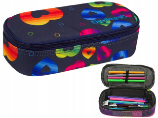 Školské puzdro Coolpack Campus Rainbow Hearts 86469CP č. A064