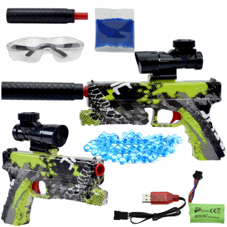 Detská pištoľ - AUTOMATICKÁ ZBRAŇ GÉLOVÉ GULE PUŠKA GLOCK DESERT