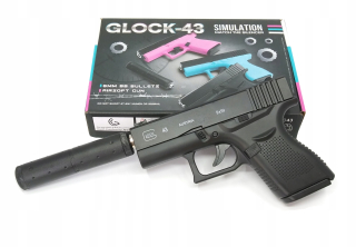 GUĽOVÁ ZBRAŇ S TLUMIČOM GLOCK 43 replika