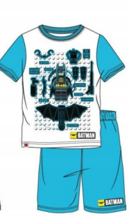 BATMAN -  Pyžamá lego batman krátky rukáv + šortky 128