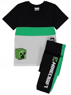 MINECRAFT - Pajamas krátky rukáv minecraft george 10-11l