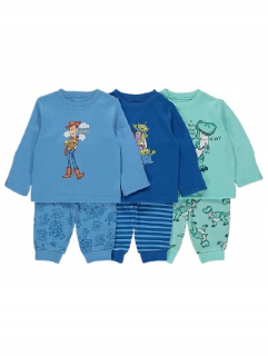 TOY STORY - Dlhý rukáv pyžamá 3PAK 12-18 M-CY 80/86