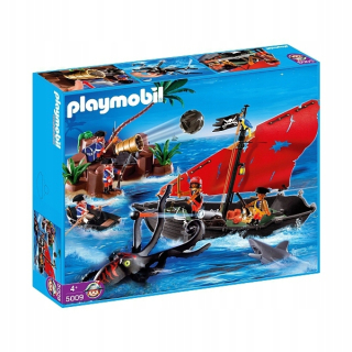 PLAYMOBIL 5009 PIRÁTSKA LOĎ, CHOBOTNICA, ŽRALOK