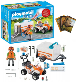 PlayMobil 70053 Rescue Quad s prívesom