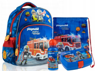 Detský batoh - PlayMobil Backpack Preschooler Fire Brigade Set