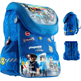 Aktovka školská taška - PlayMobil Backpack School Schoolbag Polícia