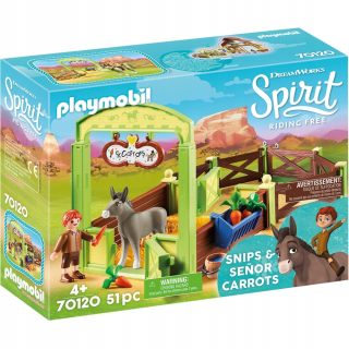 Spirit koník Mustang - PlayMobil Spirit 70120 Box Stabilný Kłak a MA MA