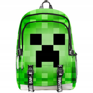 Školský batoh, taška - Batoh 3D Satchel Minecraft Creeper Vodotesné