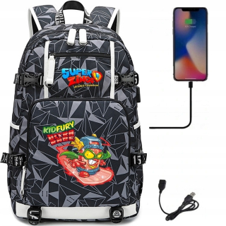 Školský batoh, taška - A4 Batoh Super Zings Kid Fury Vodotesné USB