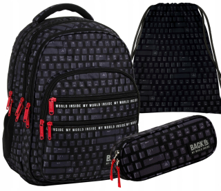 Školský batoh, taška - Zálohovanie Batoh 3 M45 Klávesnica Ceruzka Case Bag 3in1