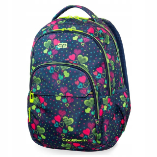 Školský batoh, taška - Batoh Coolpack Basic Plus Lime Hearts B03010