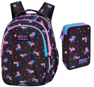 Školský batoh, taška - Batoh Coolpack Joy S Tmavé unicorn ceruzky.