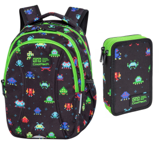 Školský batoh, taška - Backpack Coolpack Joy S Pixels + Double ceruzky
