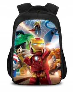 HULK - Lego Avengers Iron-Man Hulk Thor Detský batoh