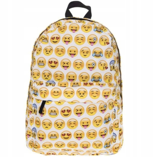 Emotikony smajlíky - Biely emotikón batoh