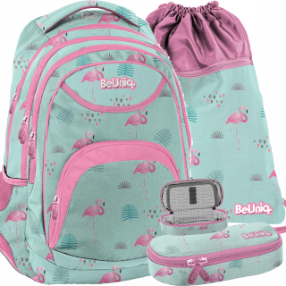 Školský batoh, taška - Backpack Školské plameniaky mládeže pre dievča