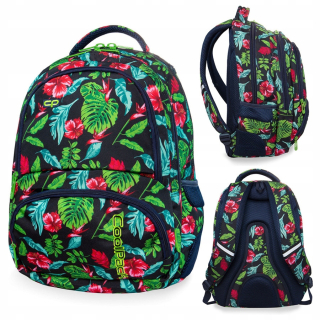 Školský batoh, taška - Backpack džungle listy kvety coolpack spinner veľký