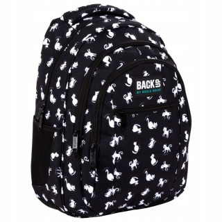 Školský batoh, taška - Backpack mačky školské mačiatka čierne biele zálohovanie o34