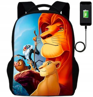Leví kráľ - Backpack King Lion Simba s USB portom