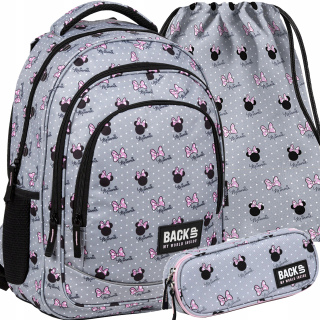 Batoh BATOH pre dievčatá MYŠ MINNIE v súprave 3v1